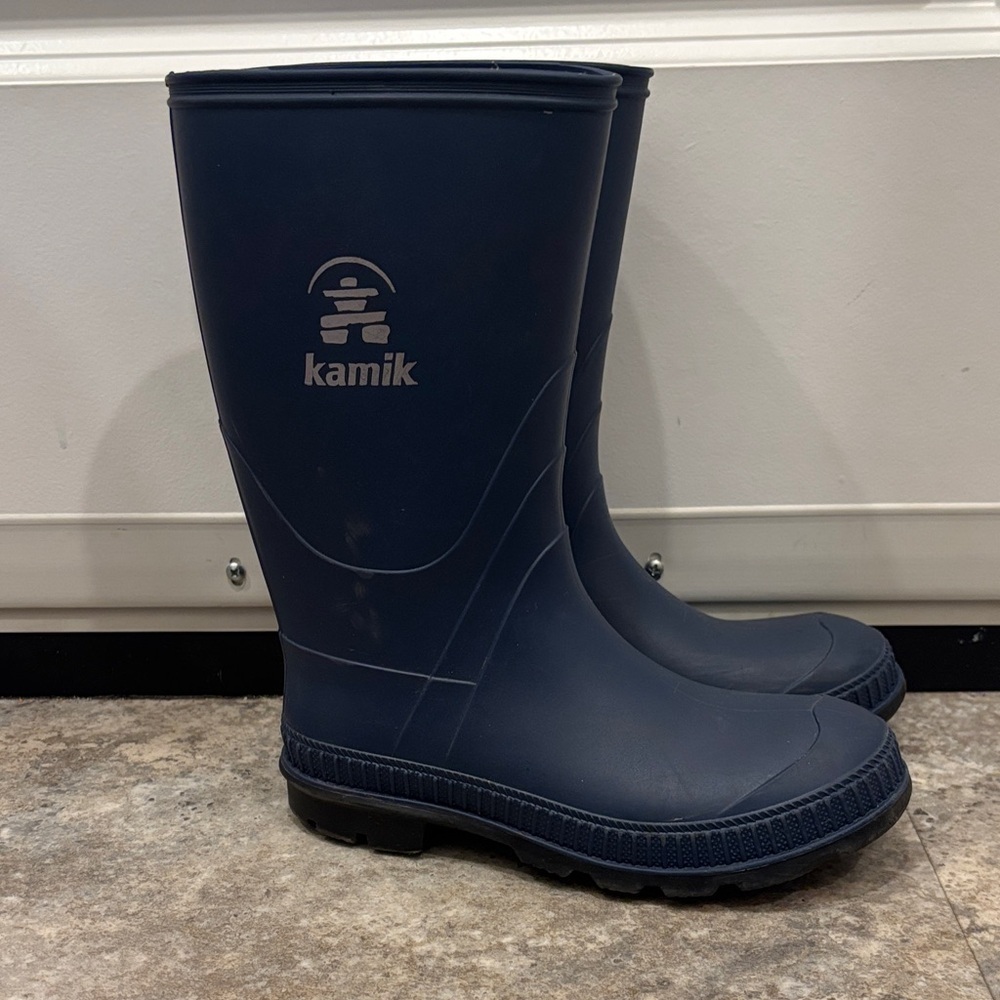 Kamik Dark Blue Waterproof Rain Boots